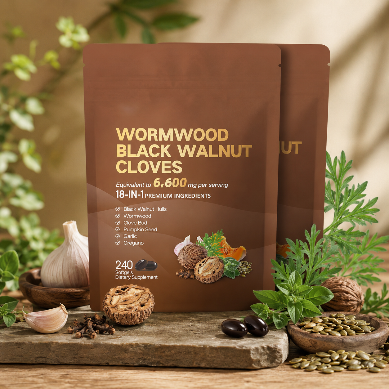 Wormwood Black Walnut Cloves S - Herbal Wellness Blend avaliação e preço