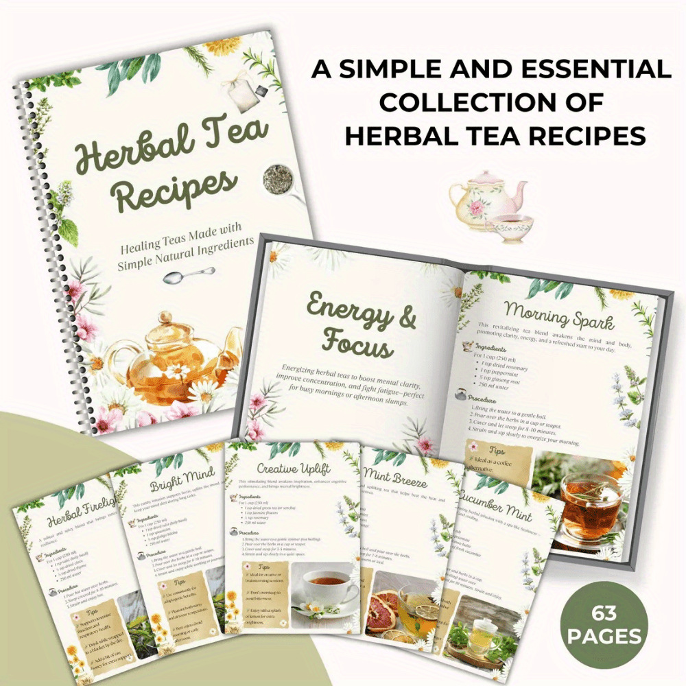 Herbal Tea Recipes Book – Natu - Herbal Wellness Blend avaliação e preço