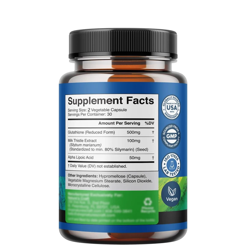 Reduced Glutathione Supplement - Milk Thistle Silymarin avaliação e preço