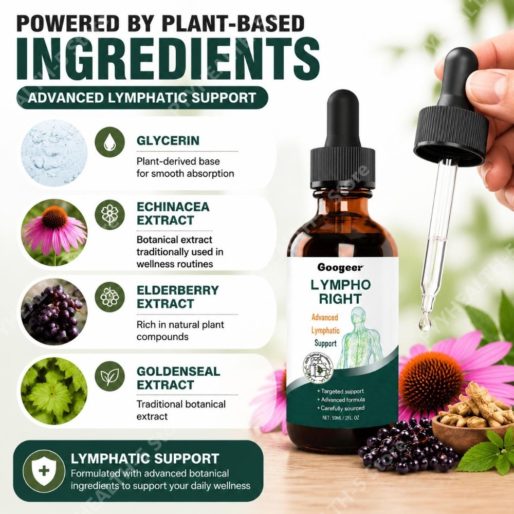 Lymphatic Support Drops 59ml w - Herbal Wellness Blend avaliação e preço