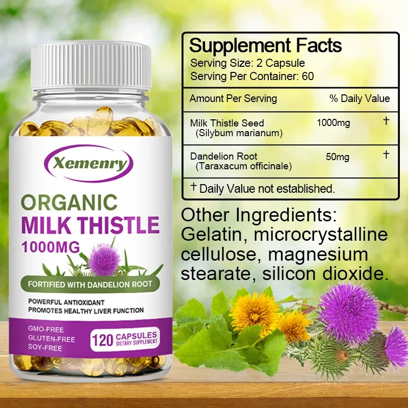 Milk Thistle Capsules 1000 Mg  - Milk Thistle Silymarin avaliação e preço