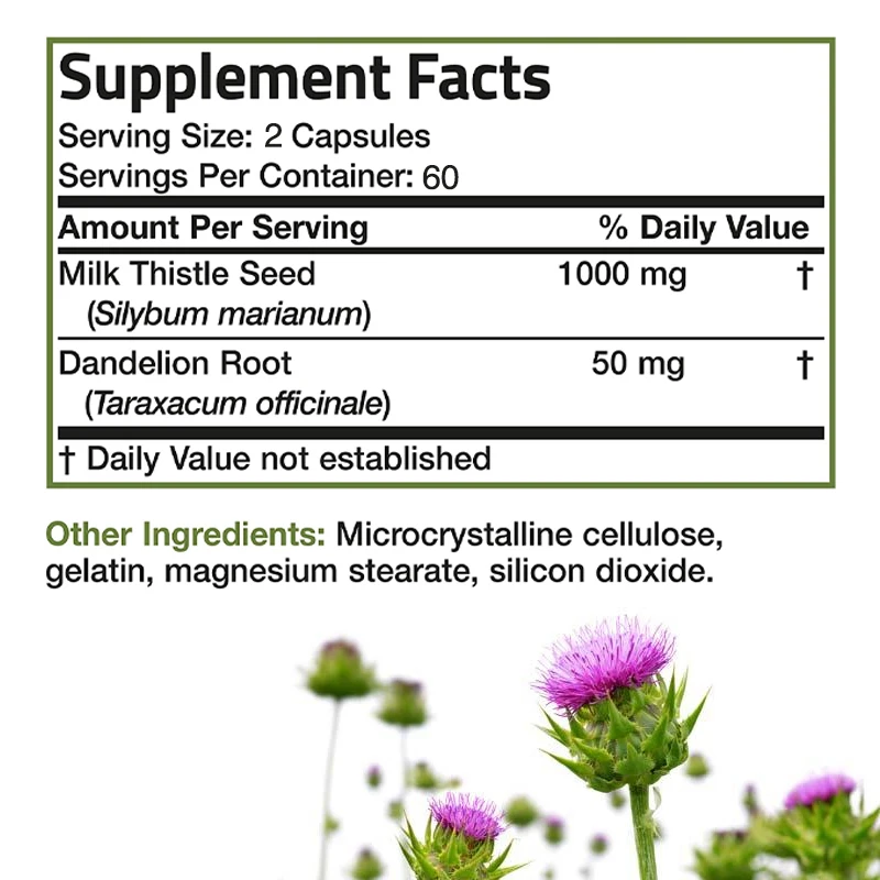 Natural Milk Thistle Supplemen - Milk Thistle Silymarin avaliação e preço