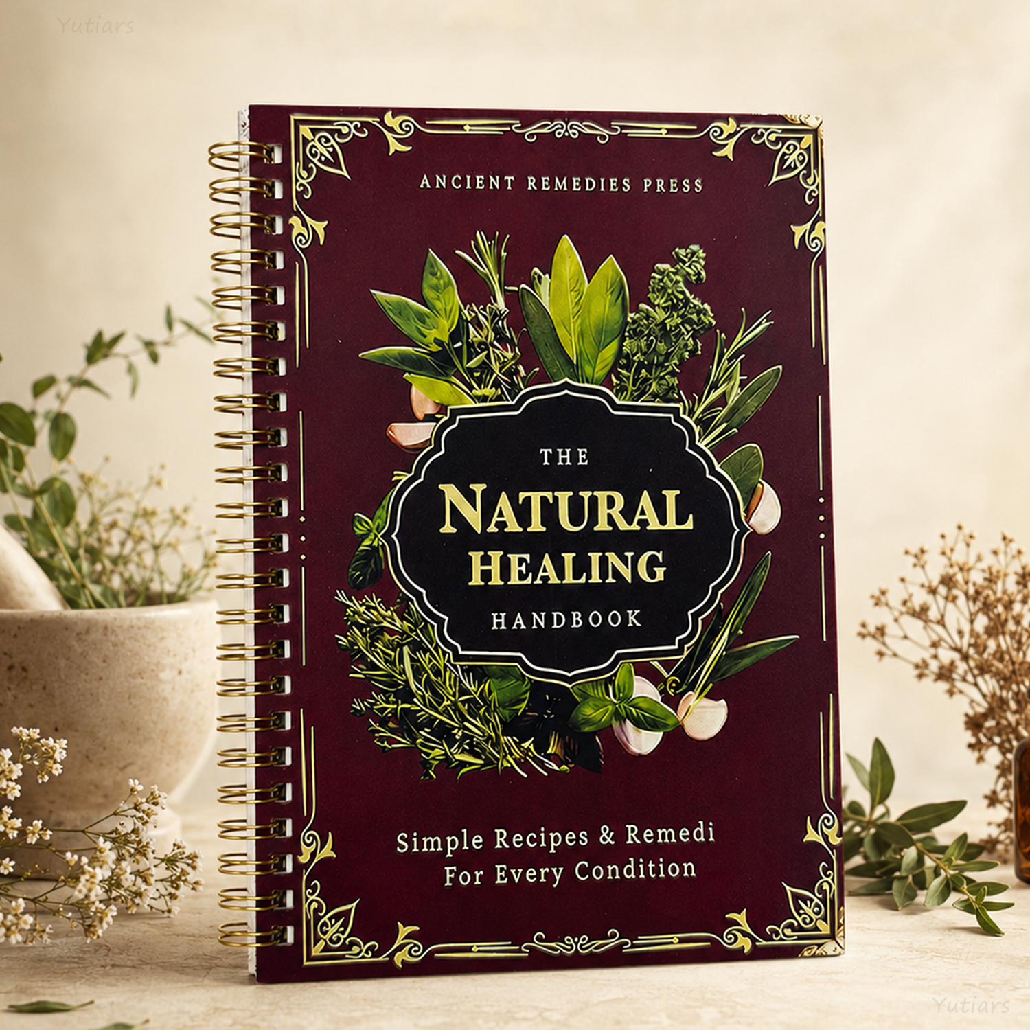 1Pc Spiral Bound Holistic Well - Herbal Holistic Wellness avaliação e preço