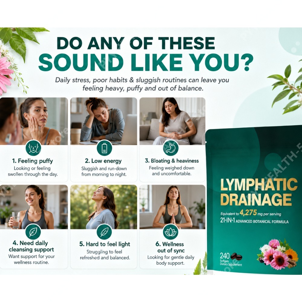21-in-1 Lymphatic Support Soft - Herbal Wellness Blend avaliação e preço