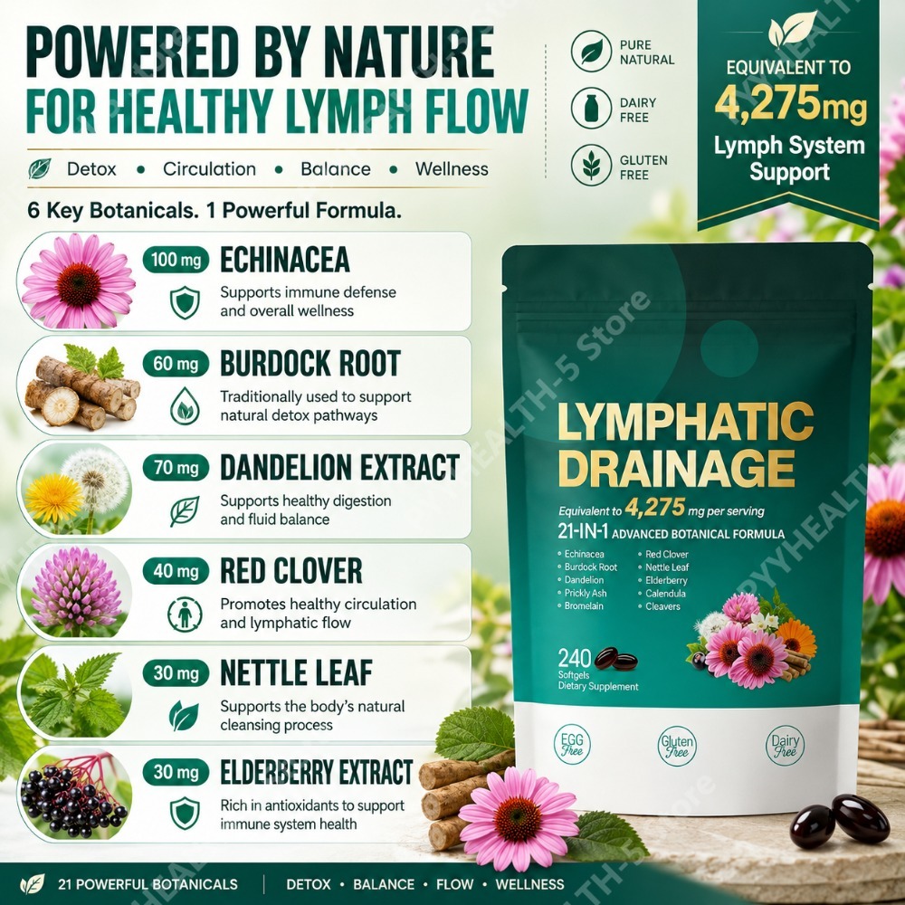 21-in-1 Lymphatic Support Soft - Herbal Wellness Blend avaliação e preço