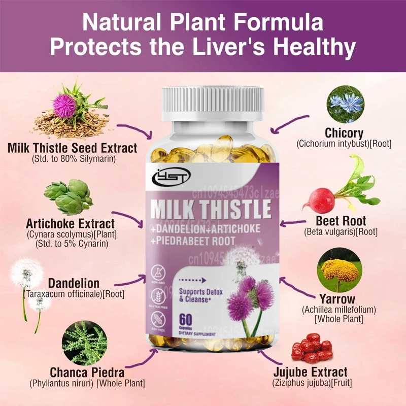 Milk Thistle Supplement Contai - Milk Thistle Silymarin avaliação e preço